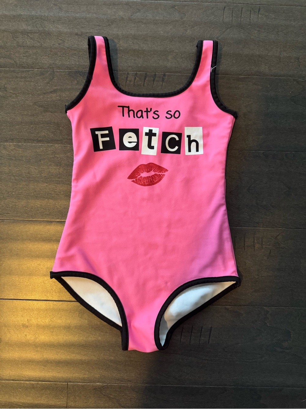 Girls Size 8 Pink That’s So Fetch One Piece Swimsuit Mean Girls